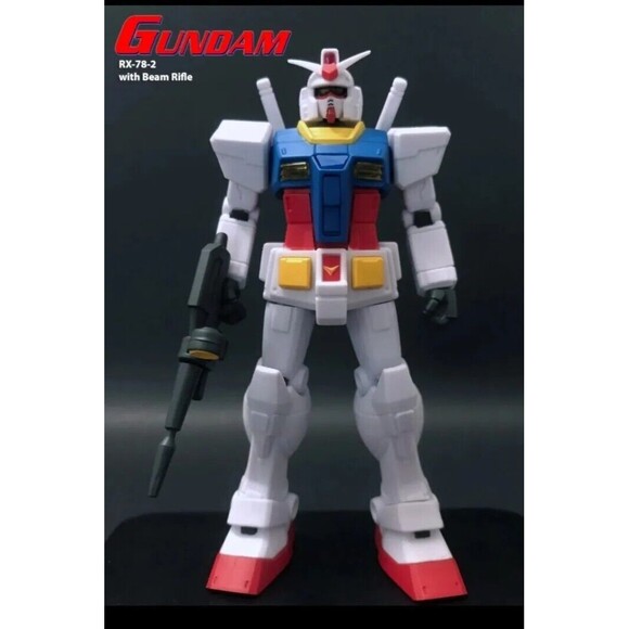 GUNDAM Ultimate Luminous - RX-78-2 with Beam Rifle. Bandai NEW (LEDs) 4 Inch - Picture 7 of 11